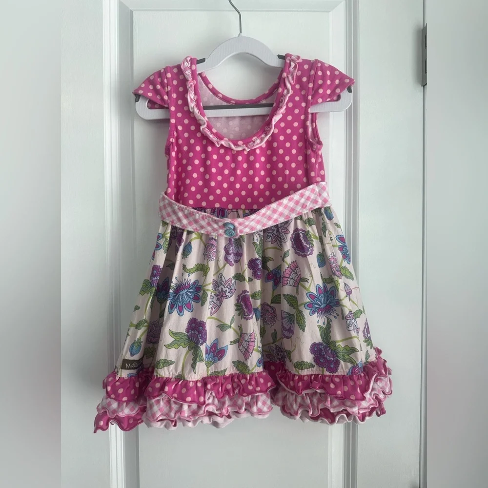 Matilda Jane Girls Brilliant Daydream Dot Dot Dress Size 4